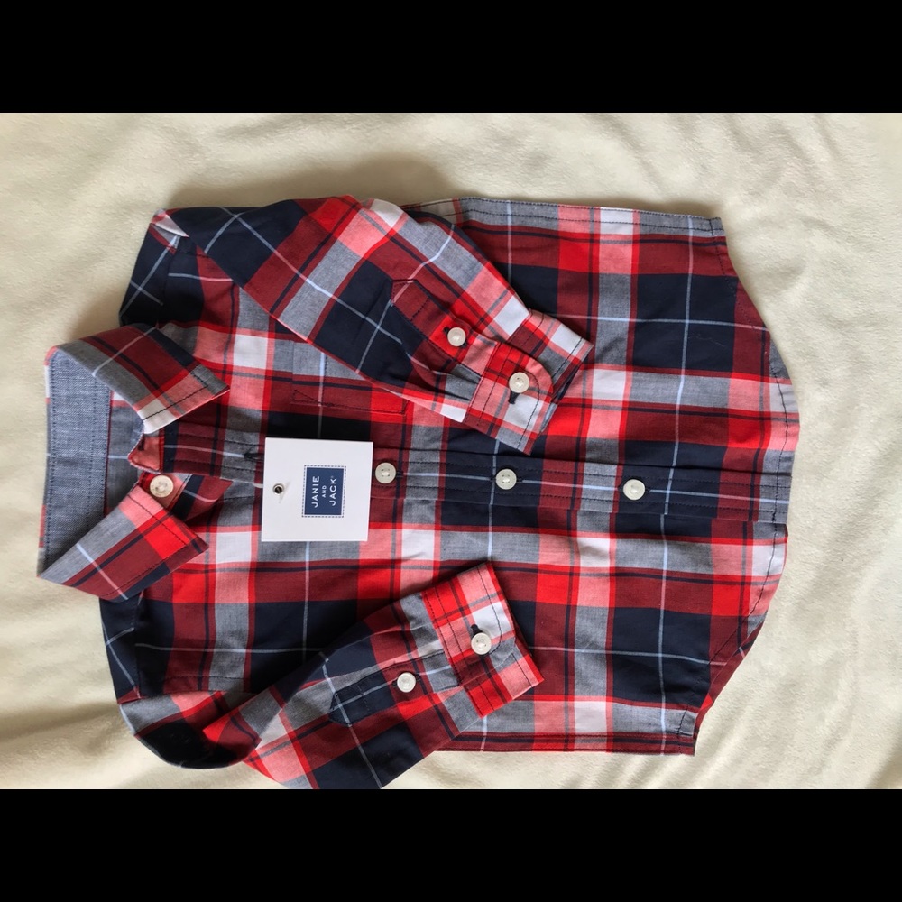 NWT Janie and jack button down shirt 3-6 month